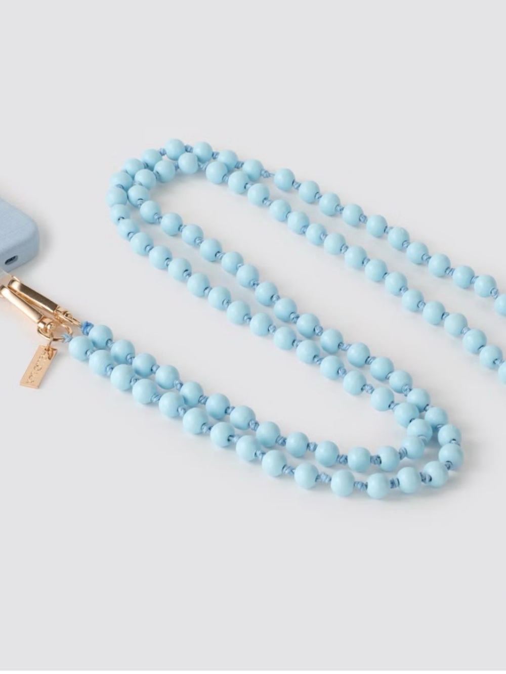 Sky Blue Beaded Lanyard Necklace - Women Jewelry